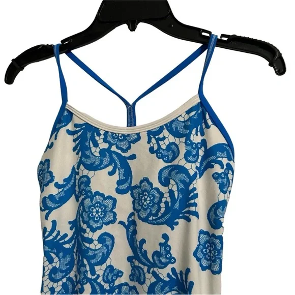 Lululemon Athletica Blue and White power Y tank top - Picture 2 of 6
